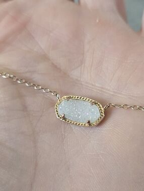 Kendra Scott White Druzy Rose Gold